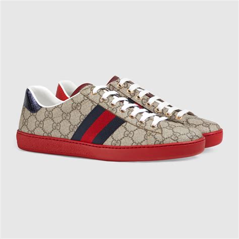 gucci.mens sneakers|Men's Gucci Ace sneaker in beige GG suede .